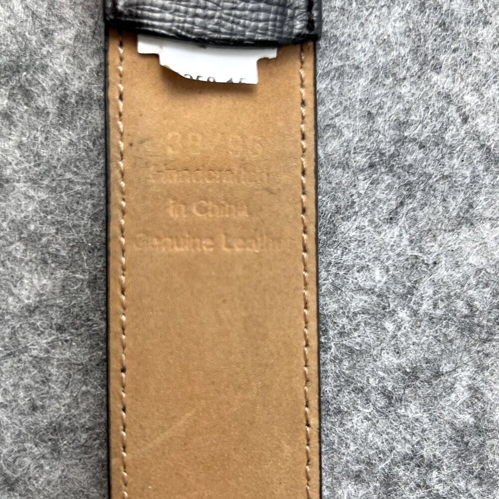 Tommy Hilfiger Mens Belt Black Leather Silver Buckle Dress Classic Formal Preppy - Picture 4 of 10
